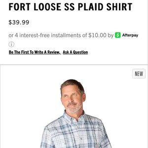 Carhartt Men's Essential Short Sleeve Plaid Shirt.